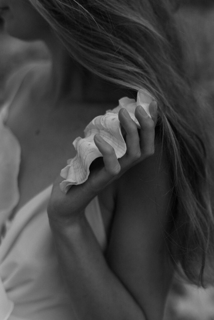 Bride during an intimate wedding in Mallorca, captured in soft Mediterranean light