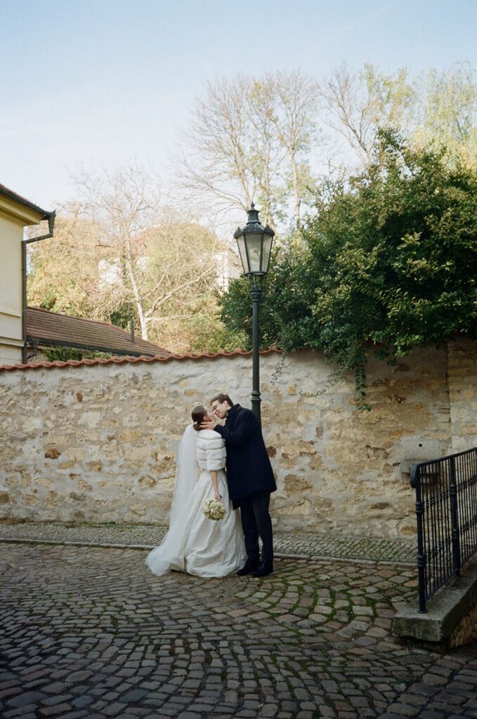 Hidden place for a wedding photography in Prague