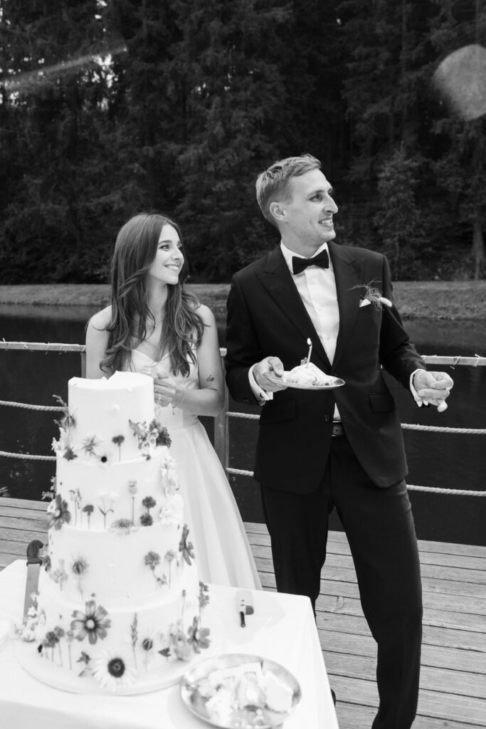 Black and white destination wedding portrait in Mallorca - Artistic wedding photographer Europe