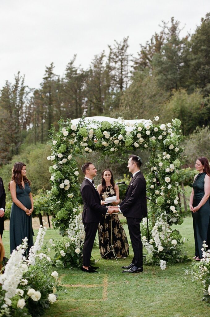 gay wedding ceremony in spain captured on film by 35 mm wedding photographer